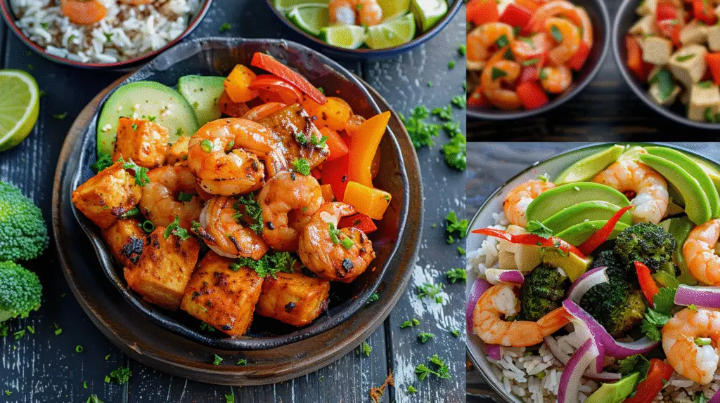 A collage of variations of chili orange chicken sheet pan - Sheet Pan Chili Ginger Orange Chicken and Broccoli Recipe - Donald Recipes