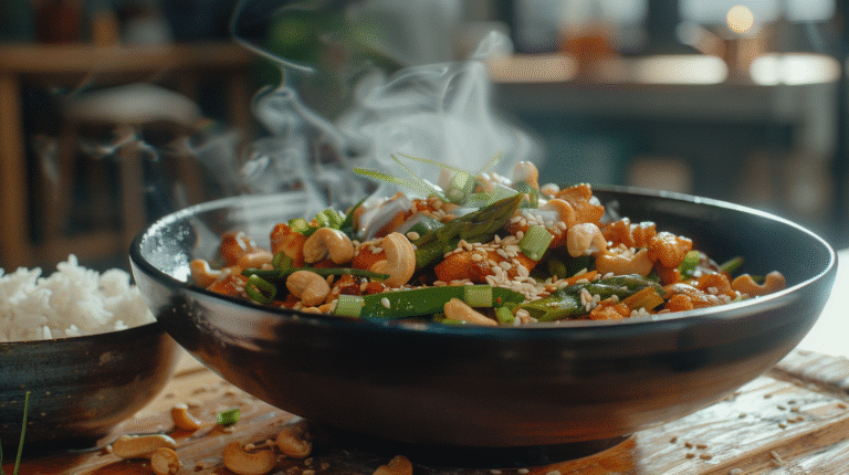 Cashew Chicken and Asparagus Stir-Fry
