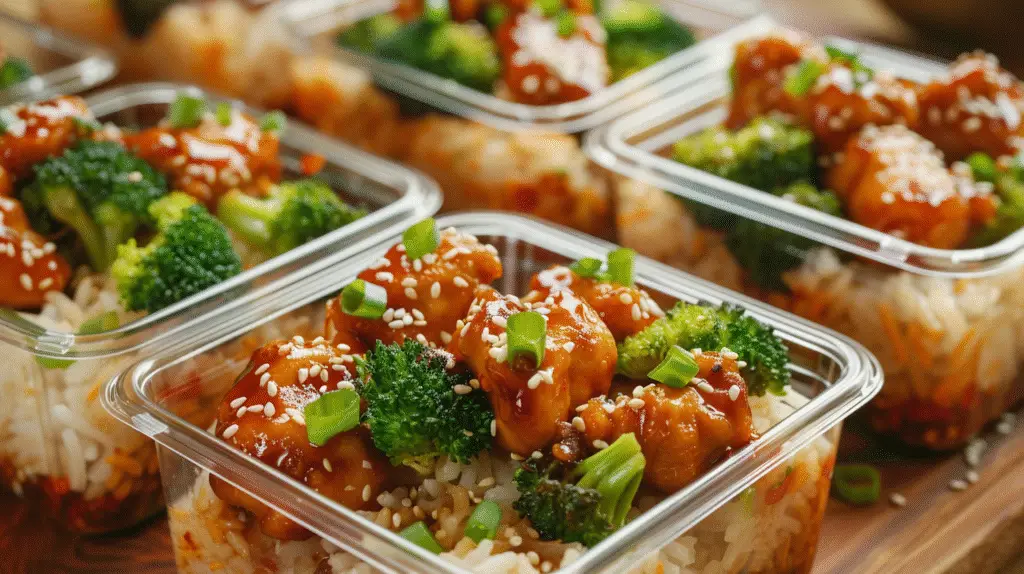 Glass meal prep containers - Sheet Pan Chili Ginger Orange Chicken and Broccoli Recipe - Donald Recipes