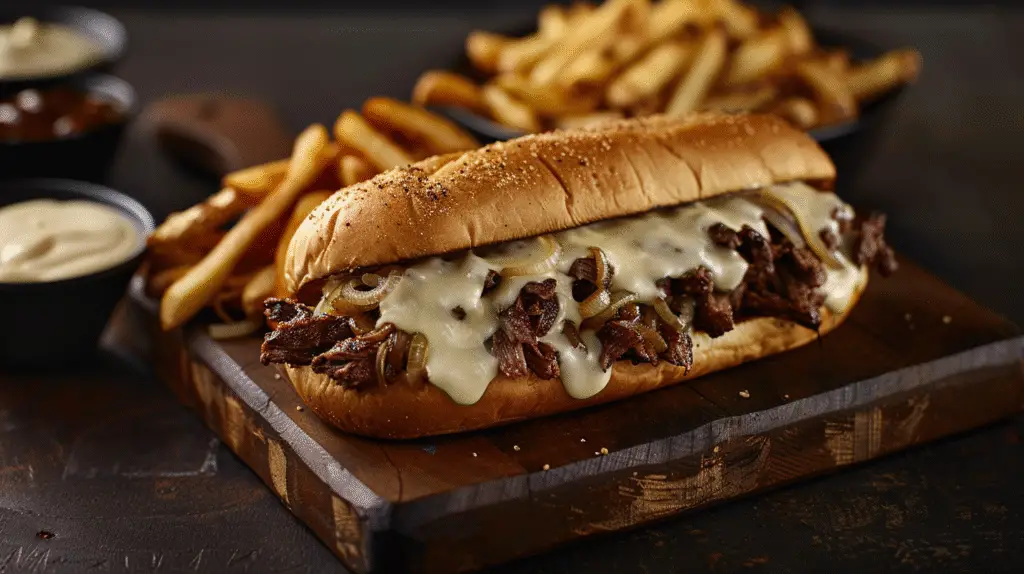 Philly cheesesteak sandwich