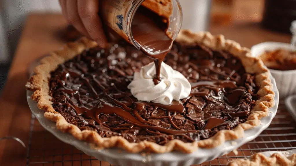 Chocolate Chess Pie 3 Step by step visuals of making chocolate chess pie - Chocolate Chess Pie - Donald Recipes