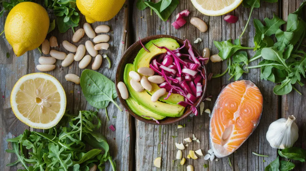 Anti-Inflammatory Salmon Salad with Crispy White Beans 2 Anti-Inflammatory Salmon Salad with Crispy White Beans