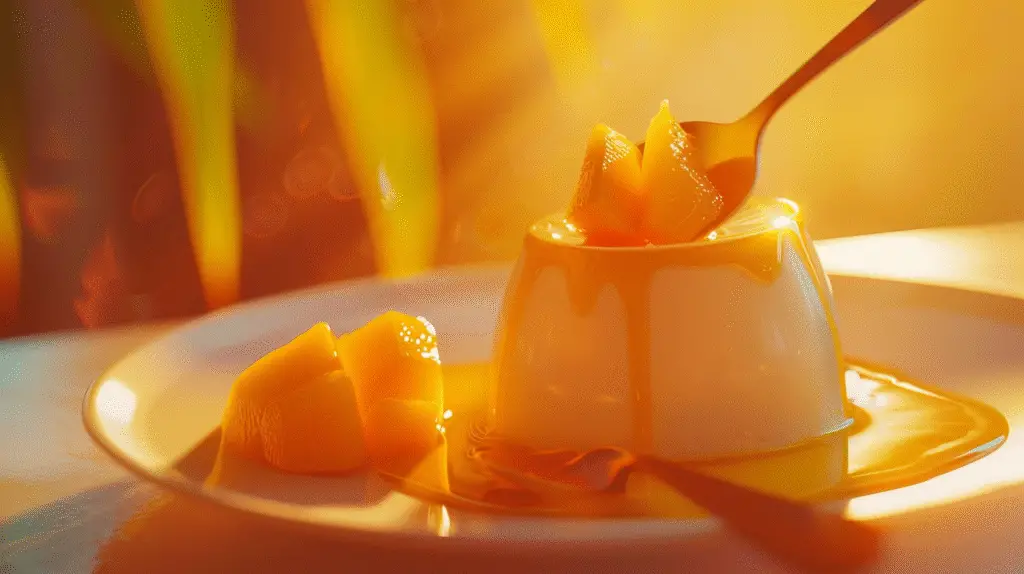Coconut Panna Cotta with Mango 6 Coconut Panna Cotta with Mango