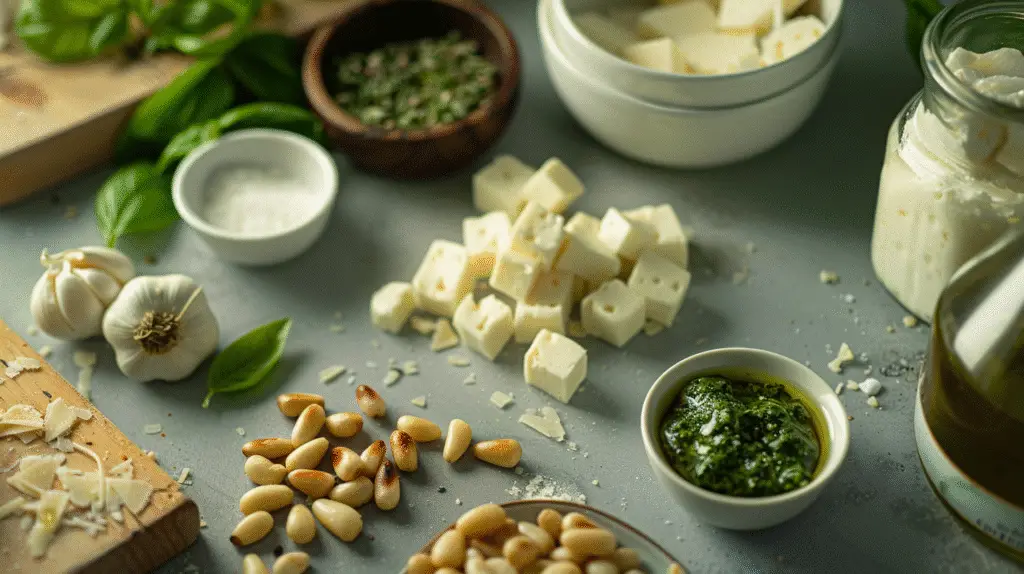 Crispy Halloumi Bites with Pesto Dip 2 Crispy Halloumi Bites with Pesto Dip