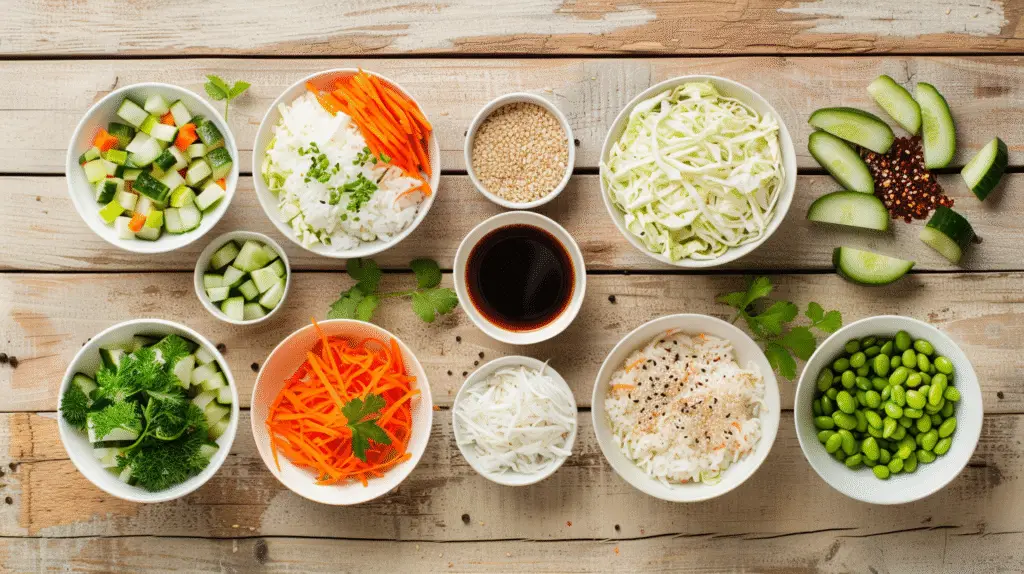 Crispy Rice Salad with spicy tahini dressing 