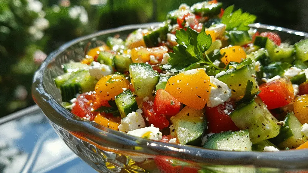 Cucumber Tomato Feta Salad