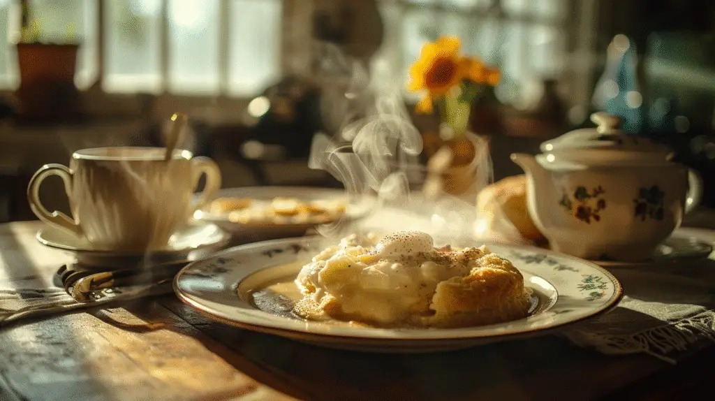 Egg Gravy Over Biscuits 3 Egg Gravy over Biscuits