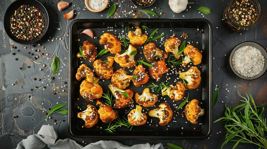 Everything Bagel Roasted Cauliflower