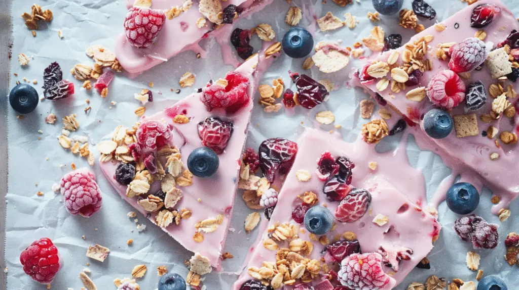 Frozen Yogurt Bark with Berries - Frozen Yogurt Bark with Berries - Donald Recipes