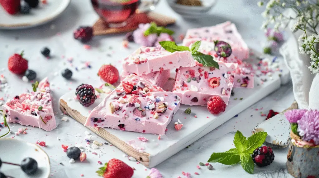 Frozen Yogurt Bark with Berries 4 Frozen Yogurt Bark with Berries