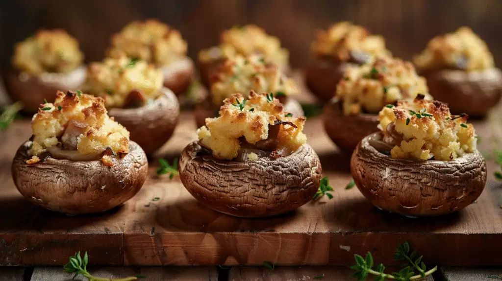 Garlic Herb Cream Cheese-Stuffed Mushrooms 3 Garlic Herb Cream Cheese-Stuffed Mushrooms