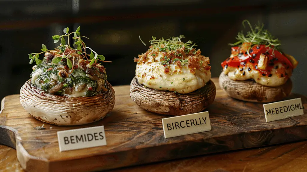 Garlic Herb Cream Cheese-Stuffed Mushrooms 2 Garlic Herb Cream Cheese-Stuffed Mushrooms