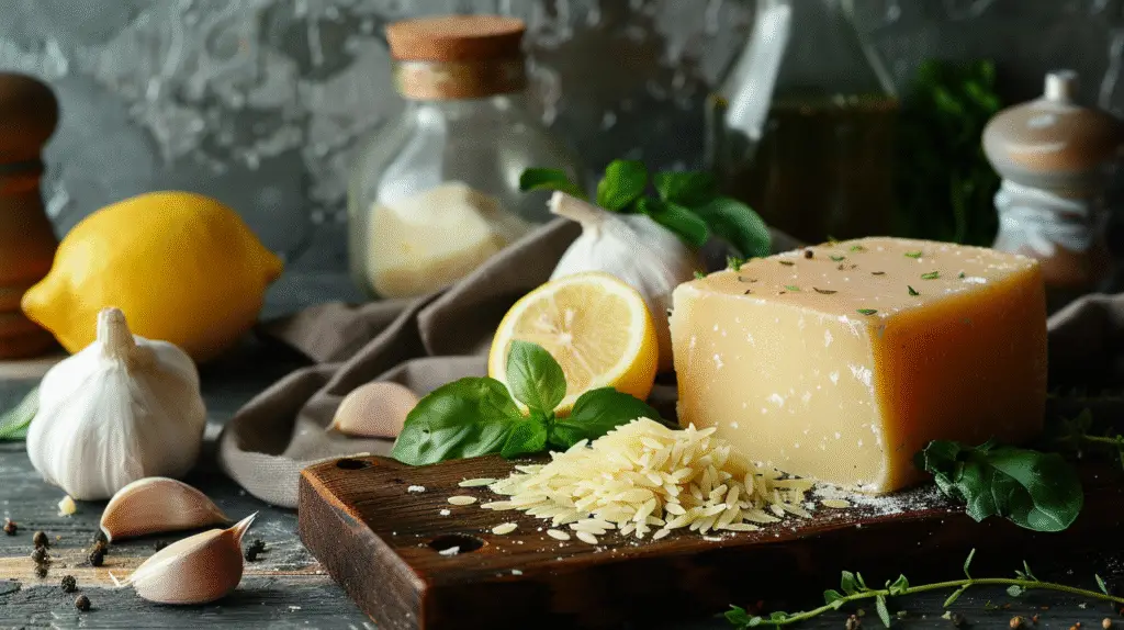 Garlic Parmesan Orzo Recipe 2 Garlic Parmesan Orzo