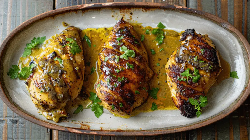 Golden Chicken with Mustard and Shallots 3 Golden Chicken with Mustard and Shallots