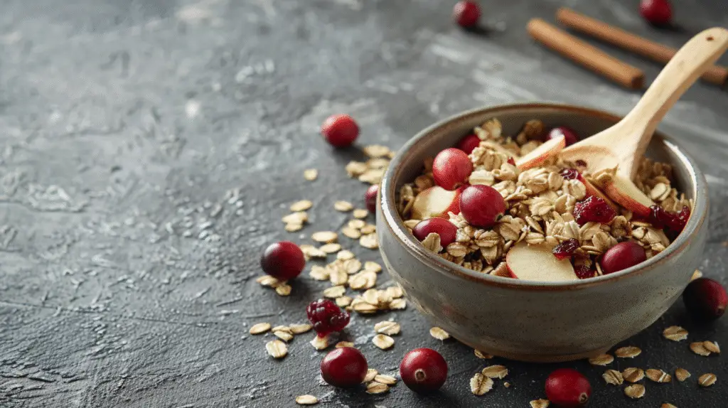 High-Fiber Apple-Cranberry Baked Oats