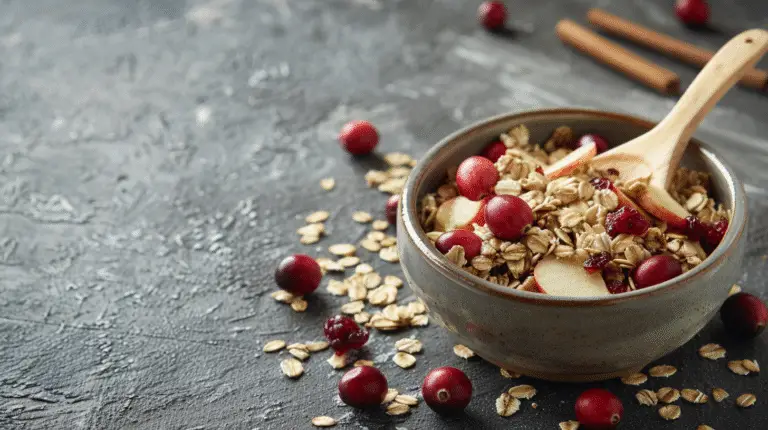 High-Fiber Apple-Cranberry Baked Oats