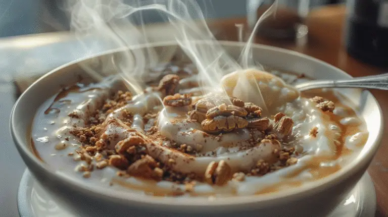 High-Protein Cinnamon-Roll Oatmeal