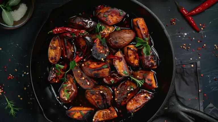 Hot Honey Roasted Sweet Potatoes