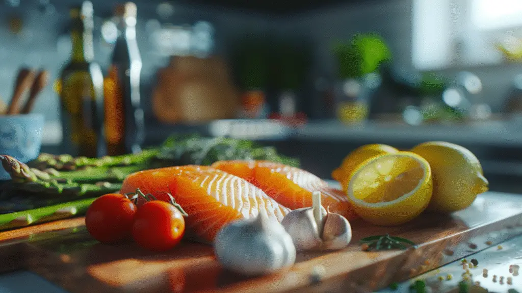 Lemon Garlic Salmon Tray Bake 2 Lemon Garlic Salmon Tray Bake