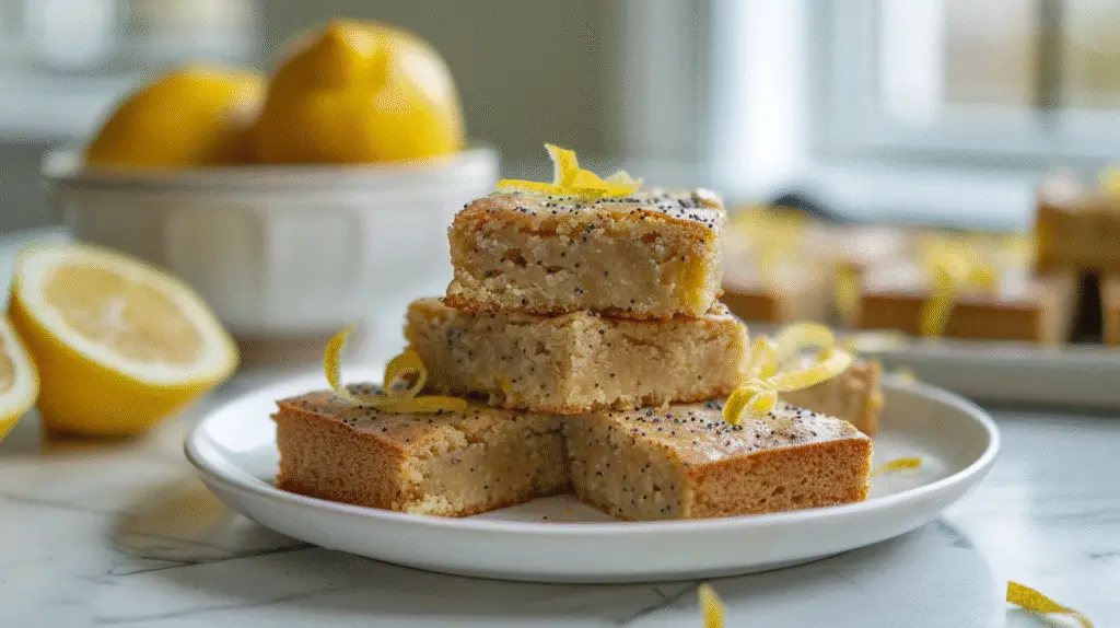 Lemon Poppyseed Blondies