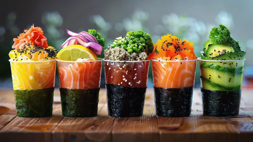 Muffin Tin Sushi Cups Recipe 2 Muffin Tin Sushi Cups