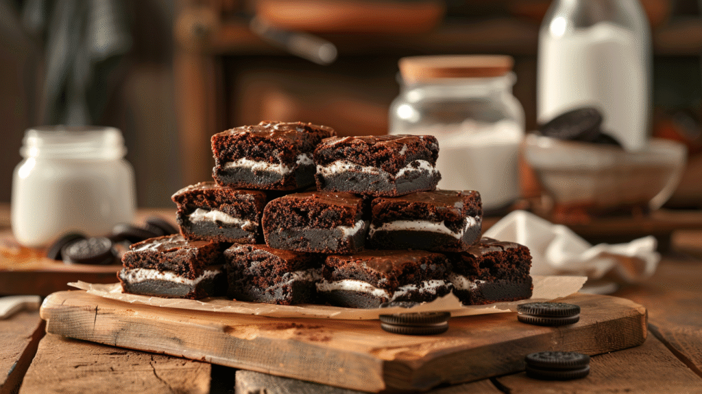 Oreo Stuffed Brownies