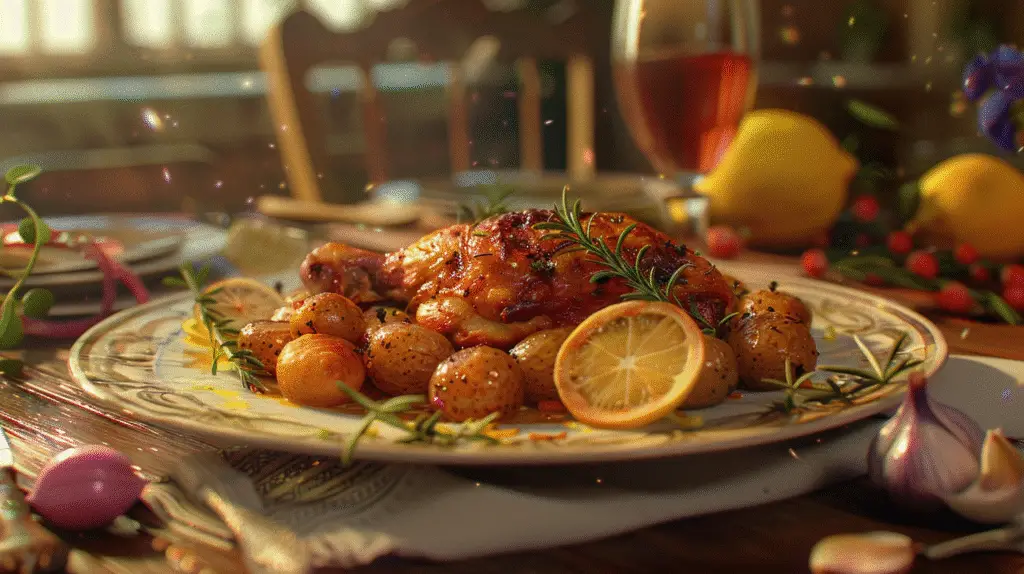 Roasted Mediterranean Chicken Thighs & Baby Potatoes