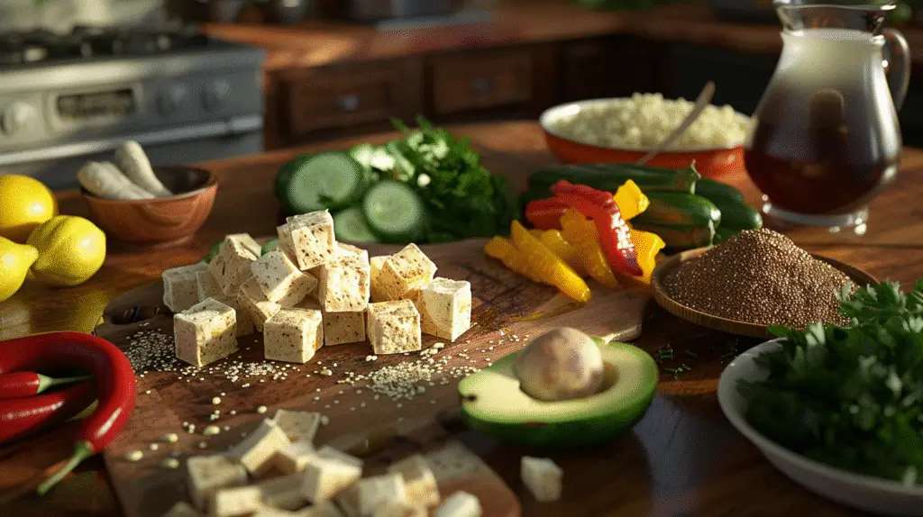 Roasted Tofu Grain Bowls with Miso-Tahini Sauce 2 Roasted Tofu Grain Bowls with Miso-Tahini Sauce