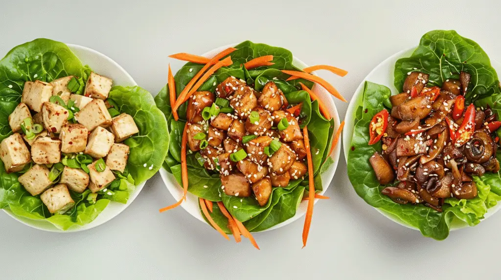 Sesame Hoisin Ground Chicken Lettuce Wraps 3 Sesame Hoisin Ground Chicken Lettuce Wraps