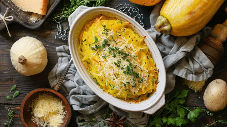 Spaghetti Squash Parmesan Bake