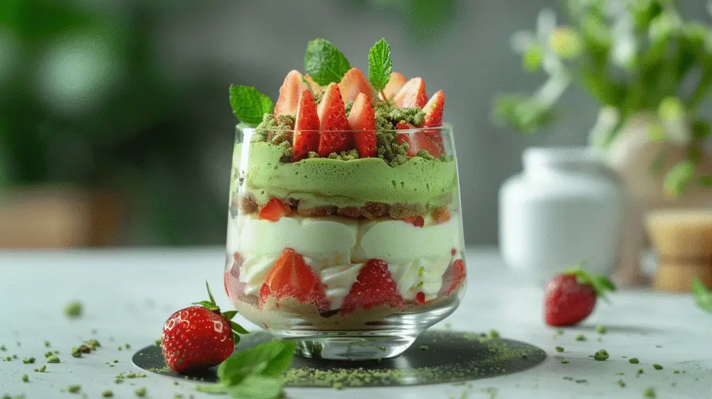 Strawberry Matcha Tiramisu