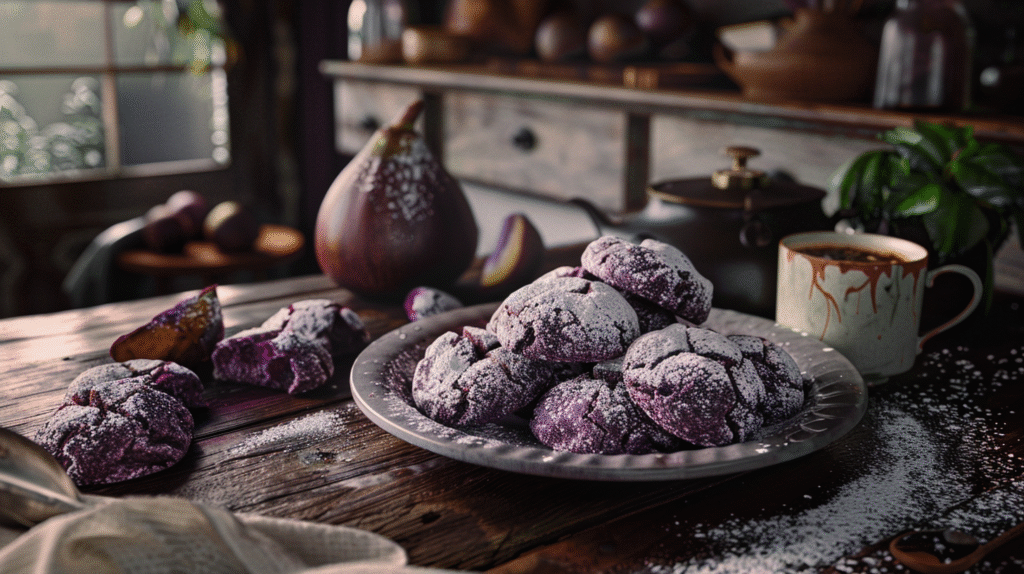 Ube Crinkle Cookies