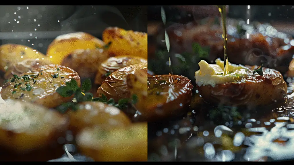 Crispy Smashed Potatoes with Herb Butter 3 Crispy Smashed Potatoes with Herb Butter